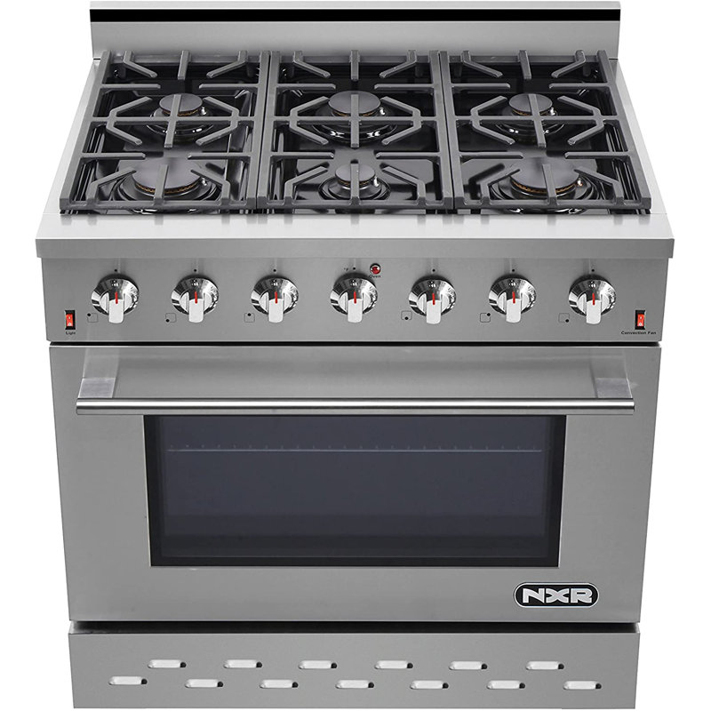 NXR Professional Ranges Liquid Propane 36" 5.5 cu. ft. Freestanding Gas